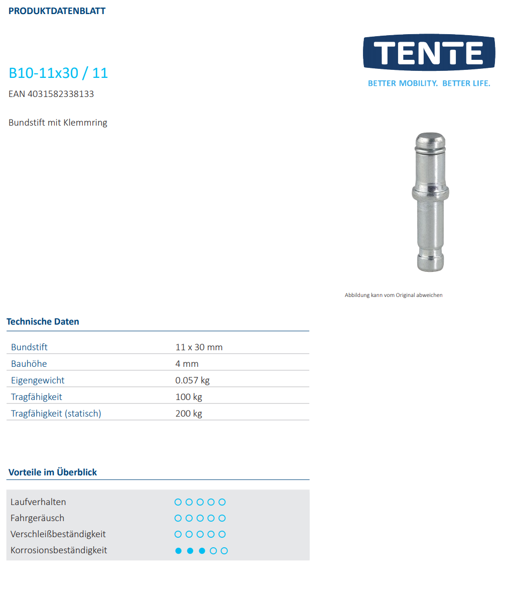 016-0639-D Stift mit Klemmring und Bund