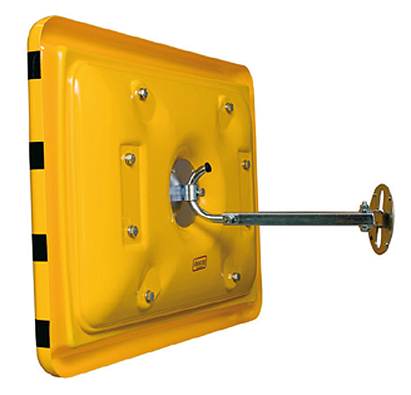 937-0000-wh Überwachungsspiegel Typ CP, Acrylglas, gelb-schwarze Warnmarkierung