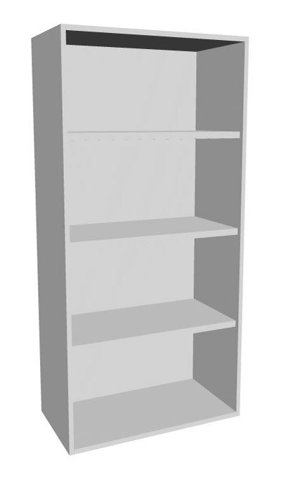 Aufsatz-Schrankregal 4  Ordnerhöhen 600mm breit Serie dataline