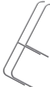 706-0495 Doppelseitiger Handlauf für Podestleiter, für 4-6 Stufen, für 1 Aufstiegseite