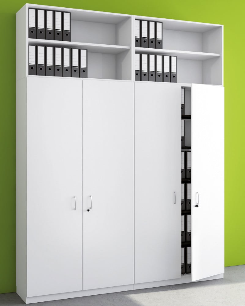 204_schraenke358451c8b63ad5cDnogU7Cj4jrA Aufsatz-Schrankregal 3  Ordnerhöhen 500mm breit Serie dataline