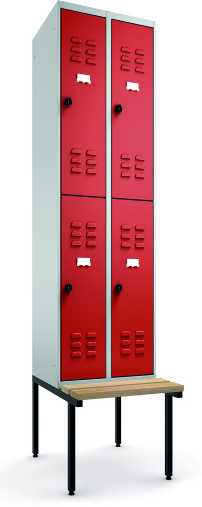 308-1310-3259ad0546f2dd5 Garderobenschrank 2-teilig, 2 Fächer übereinander, Sitzbank