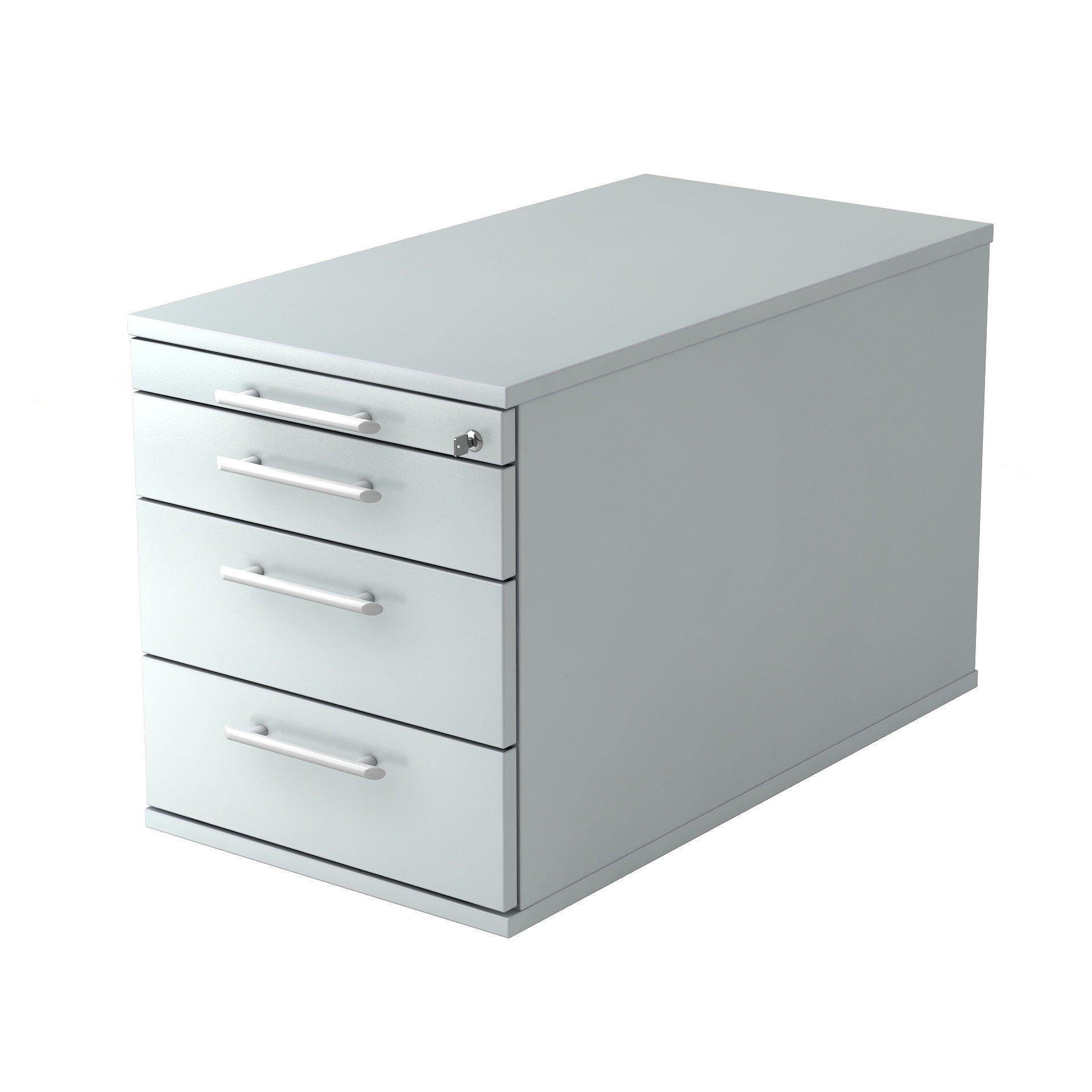 212-0559-30 HAMMERBACHER VTC30/5/5/RE - Rollcontainer, Schubl. Gr. 1/2/3/3, grau/grau, 428x800x512mm, Relinggriff,, 43,9 kg