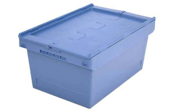 138-5239lypnyhjputM6A Mehrweg-Stapelbehälter 47 L, mit Klappdeckel, 610x400x290mm