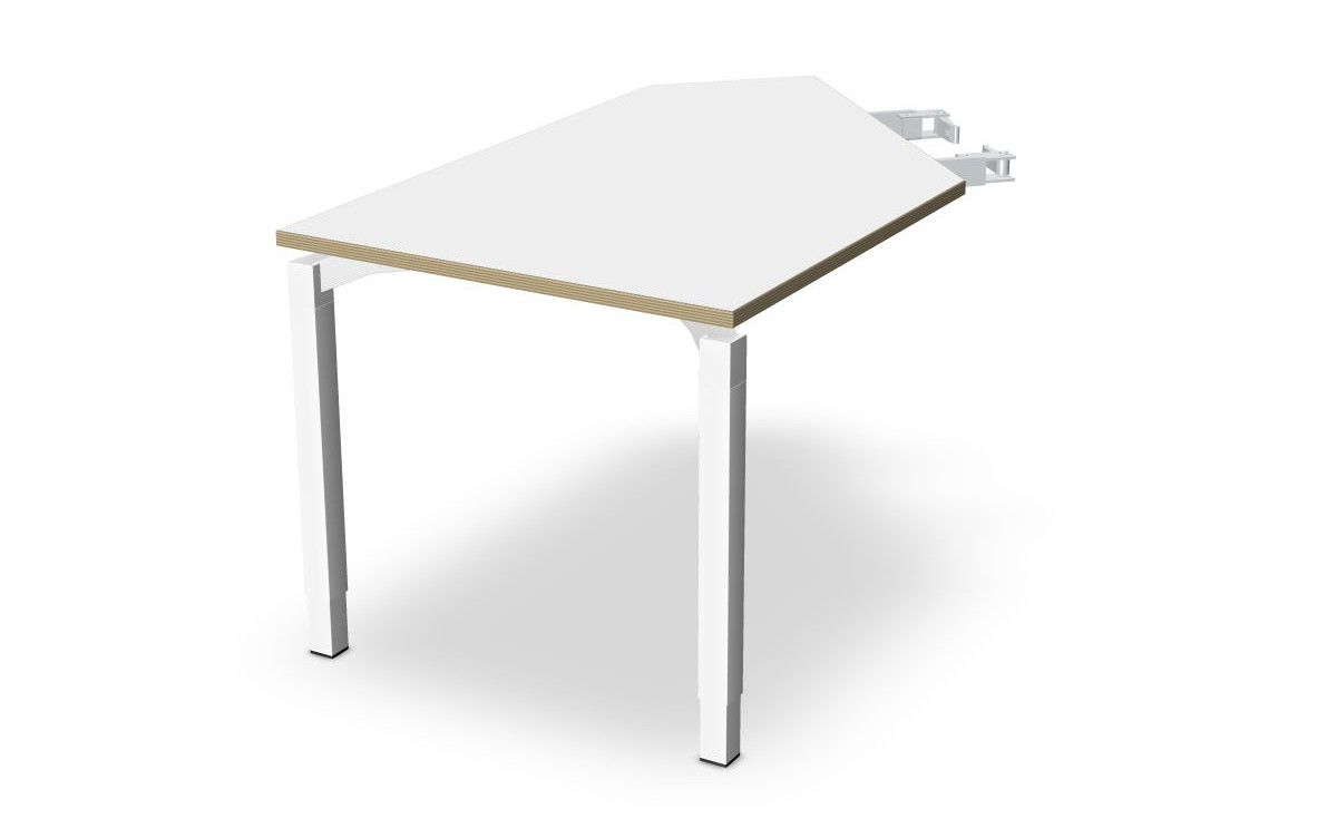 Anbautisch mit 2 Standbeinen Anbau links Serie dataline-QA