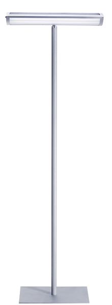 Stehleuchte "alto", 4 x Leuchtstofflampen 230 V, 14 W, silber