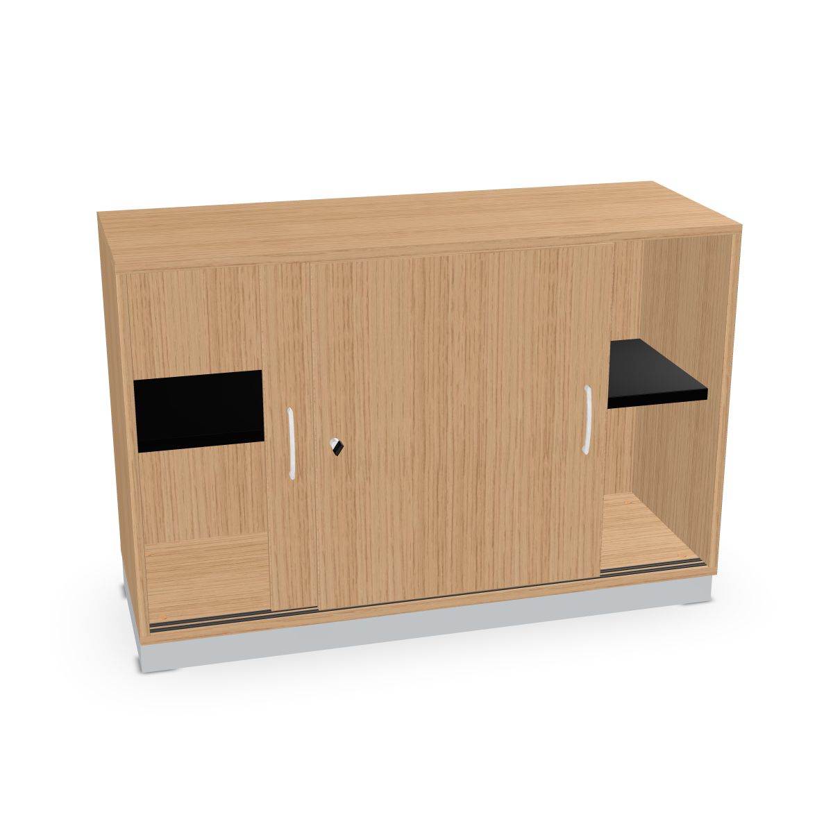Schiebetürenschrank mit 1 x 2 Stahlböden Serie dataline