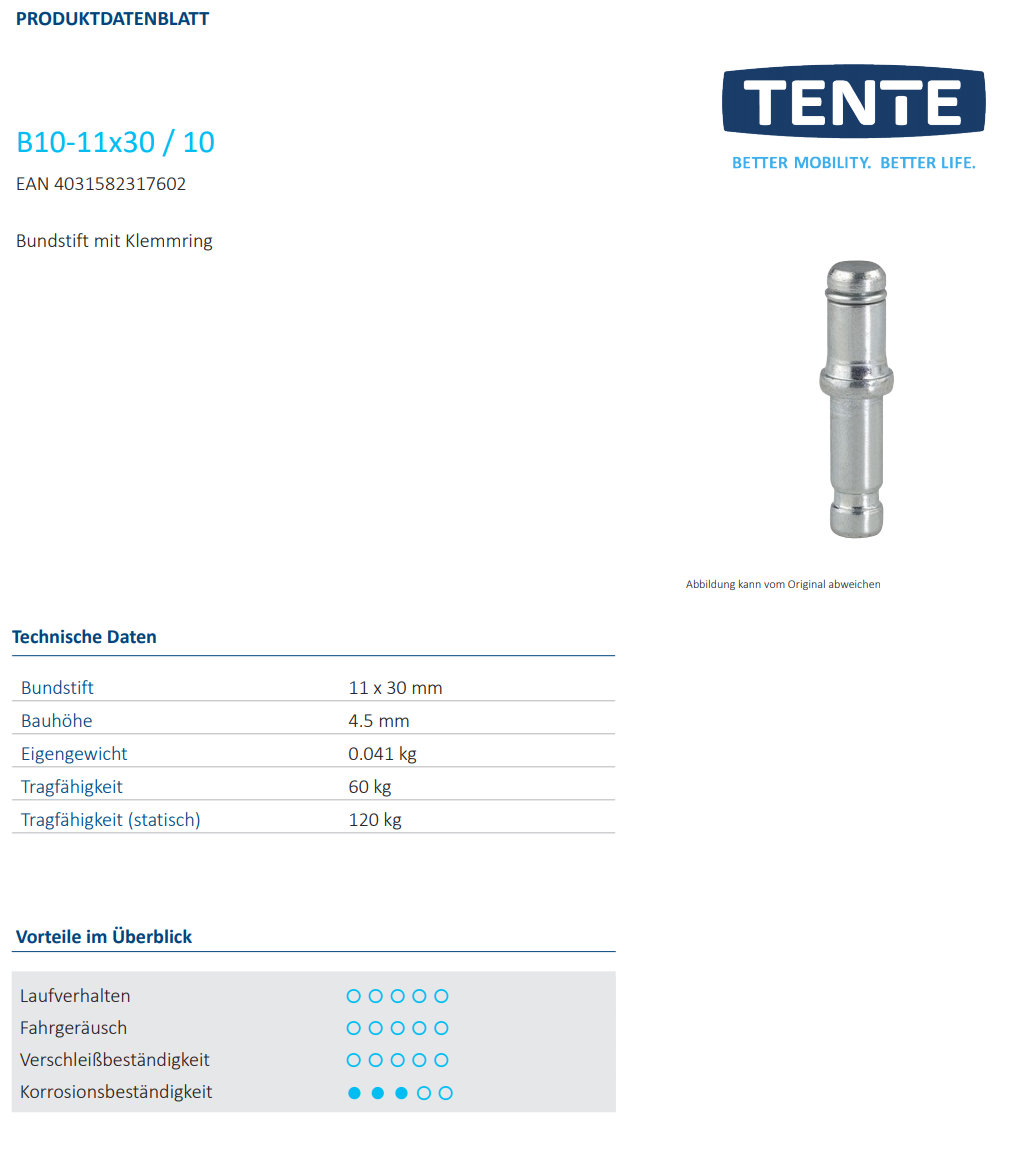 016-0638-D Stift mit Klemmring und Bund