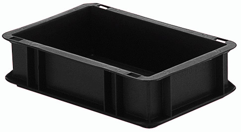 597-0110 Norm-Stapelkasten Typ 6, aus leitfähigem PP, Inhalt 3 Liter