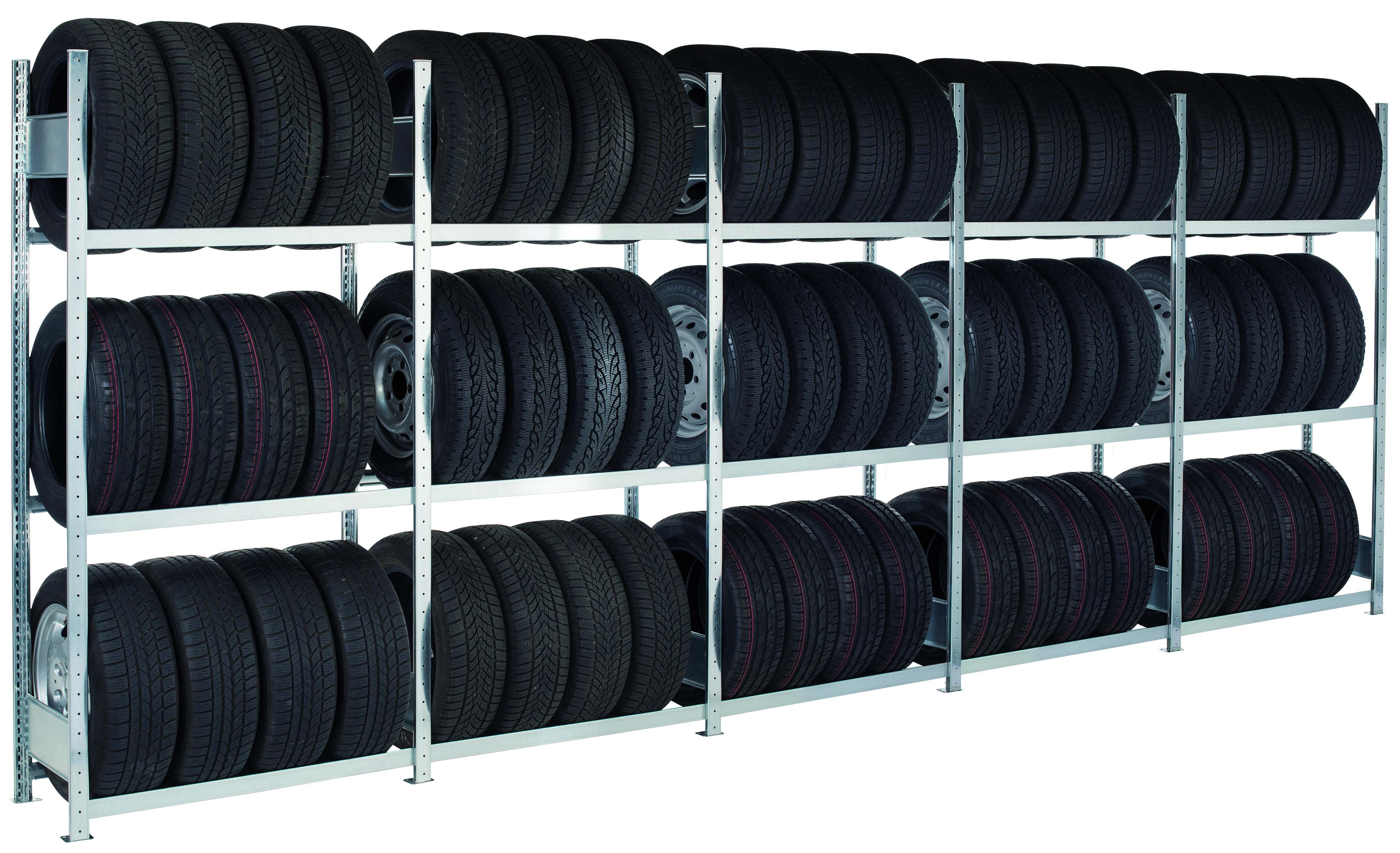 Schulte Container-Regalset 8+2 Felder B5684xT400xH2000mm, verzinkt, für 20"-Container
