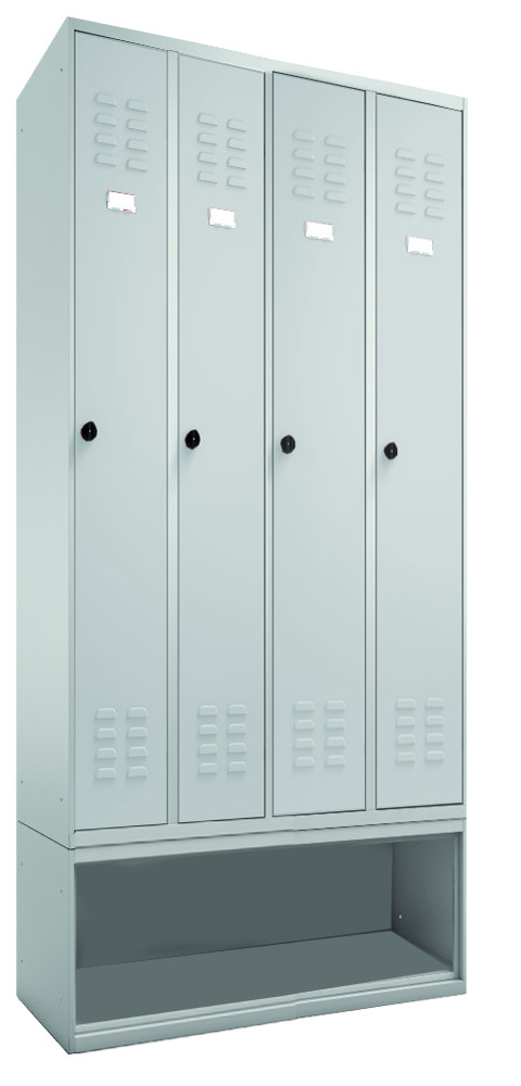 308-1244-33 Garderobenschrank 4-teilig, untergebautes Schuhfach