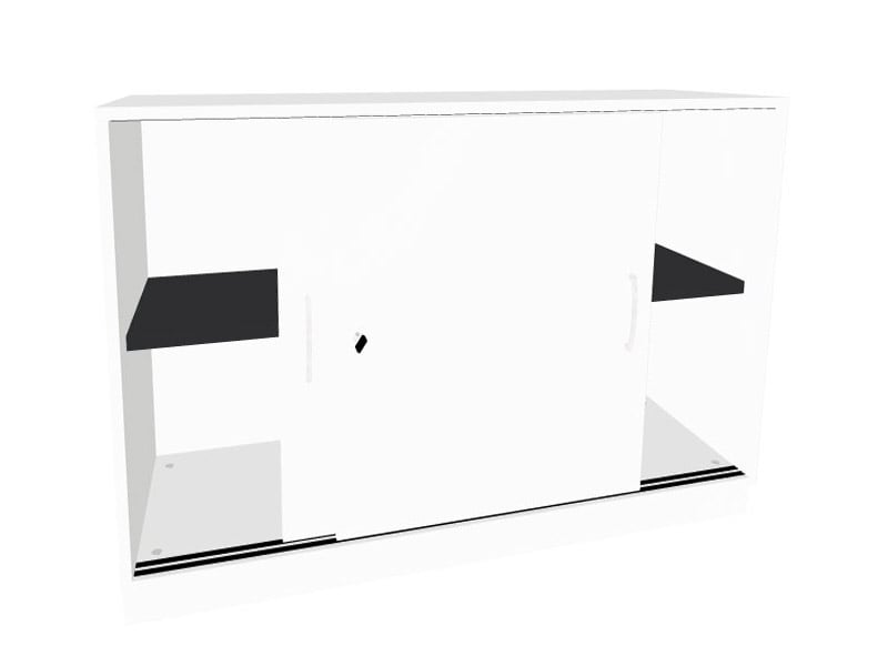 204-0005-101Srf6ansUzkjC Schiebetürenschrank mit 1 x 2 Stahlböden Serie dataline