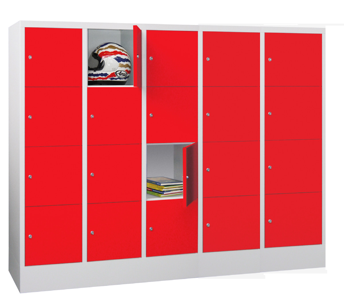 508-0128-3256a9e06b5a294 Stahl-Schließfachschrank, 20 Fächer