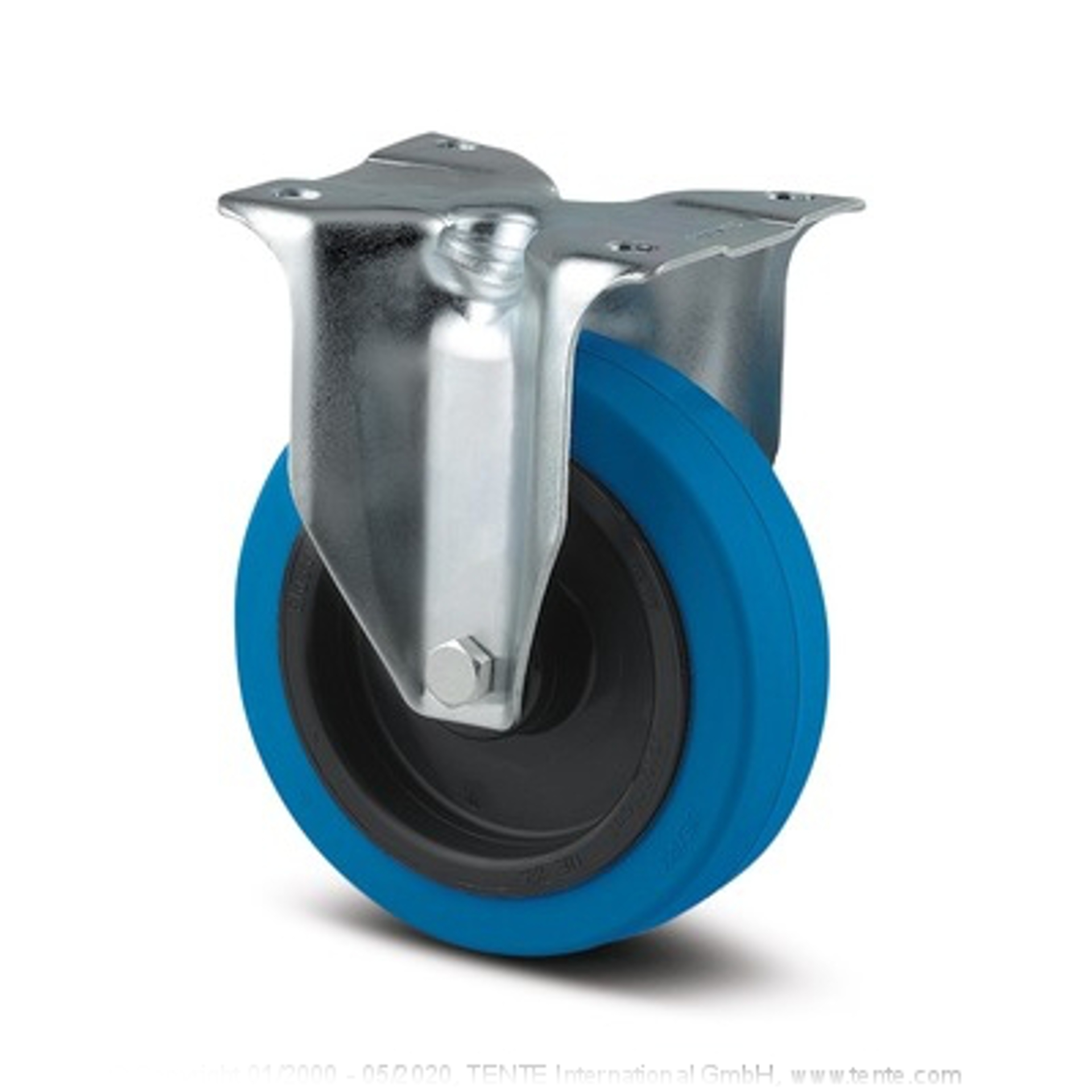 016-0396 Elastik-Bockrolle Ø 125 x 40 mm blau