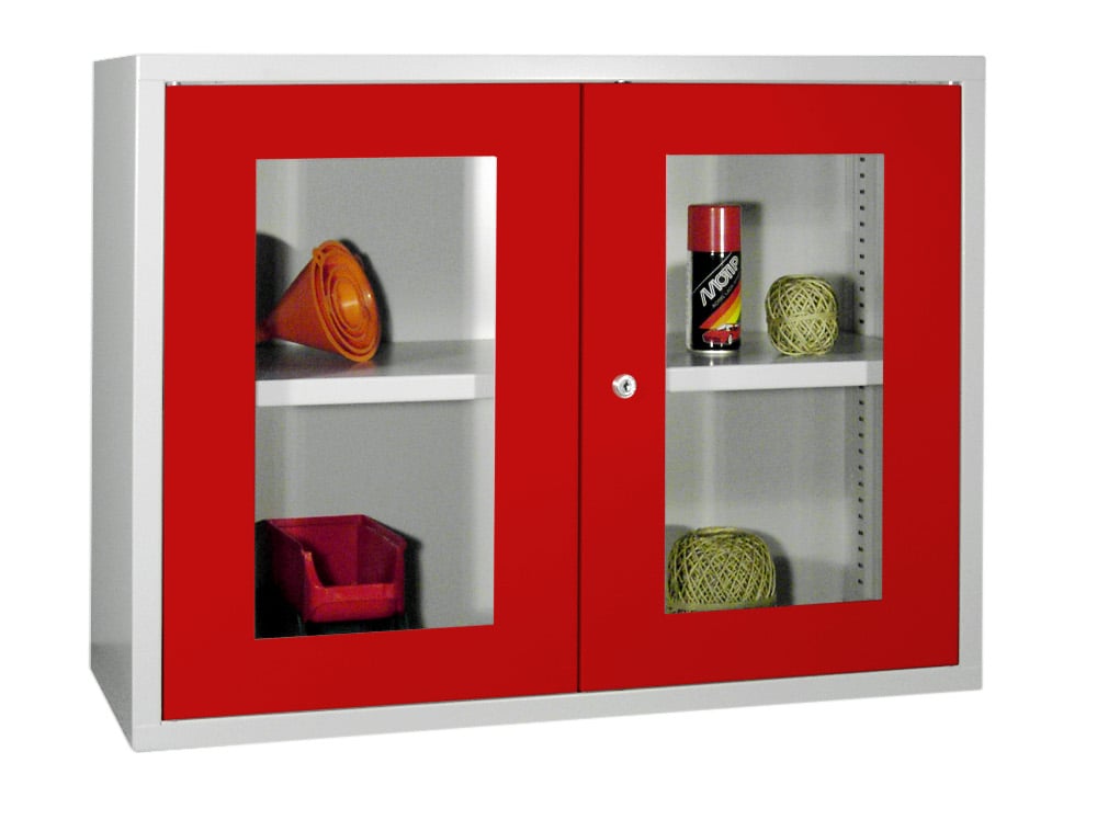 508-0266-3256b8604c07a6a Stahl-Wandschrank Typ 4 mit Sichtfenstertüren