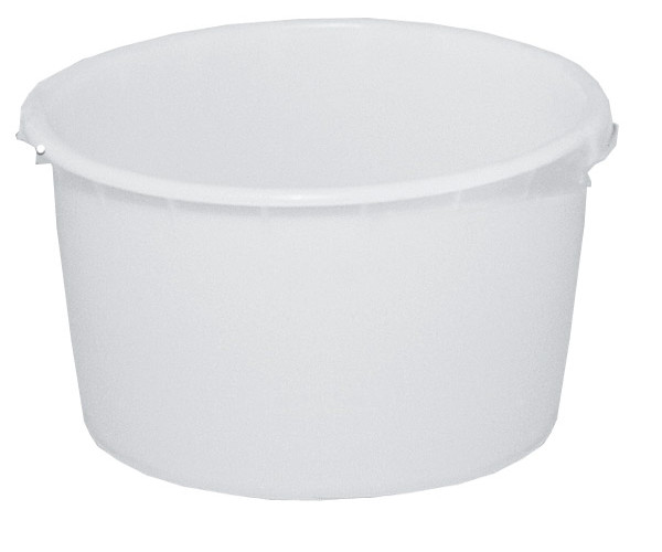 614-0013 Kunststoff-Bottich, naturweiß, Ø 590 x H 330mm, Inhalt 65L, Niederdruck-Polyäthylen
