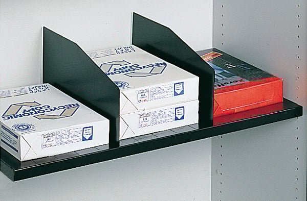 204-0286JasaQsosM4l5s Steck-Trennwand schwarz für Stahlfachboden Serie dataline