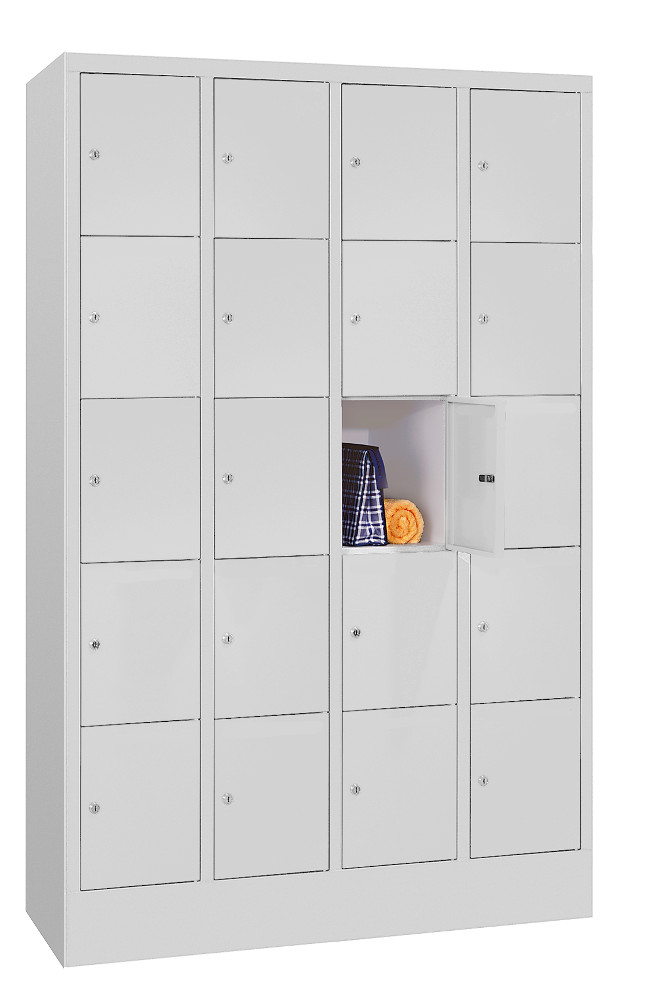 Stahl-Schließfachschrank, 20 Fächer