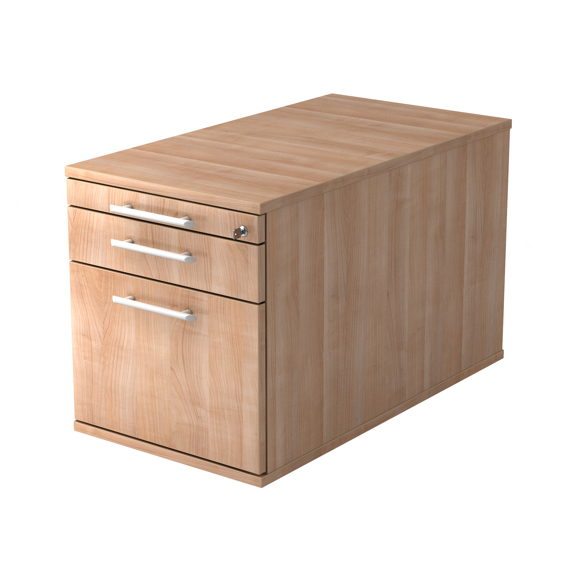 212-0560-80 HAMMERBACHER VTC20/N/N/RE - Rollcontainer, Schubl. Gr. 1/3/6 HR, Nussb./Nussb., 428x800x512mm, Relinggriff, 44,8 kg