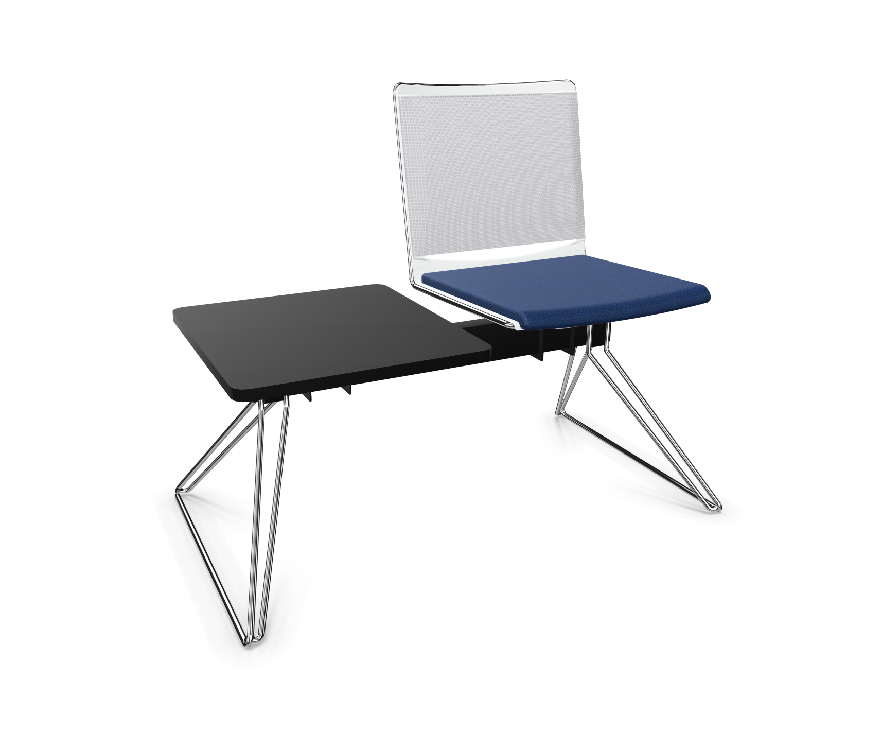 viasit Klikit Traversenbank - 2er-Sitzgruppen - Rücken-Netzbespannung grau