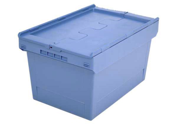 138-5240lXskoo2Auw9Wx Mehrweg-Stapelbehälter 58 L, mit Klappdeckel, 610x400x340mm
