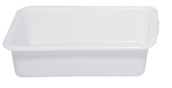 614-0017 Kunststoff-Wanne, naturweiß,  B730xT480xH180mm, Inhalt 40L, Material: HDPE