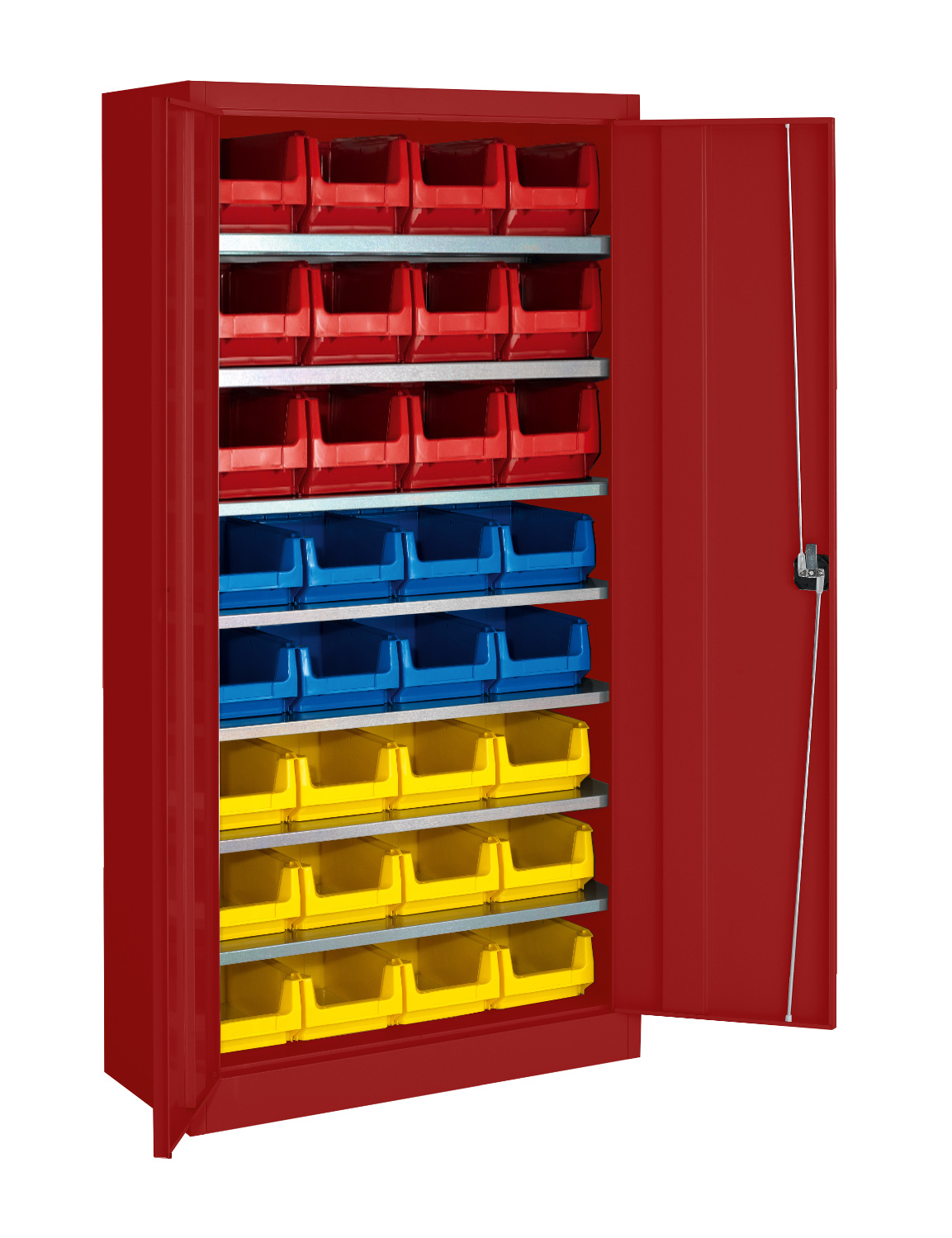 Stahl-Schrank mit Kästen Gr.3+3Z