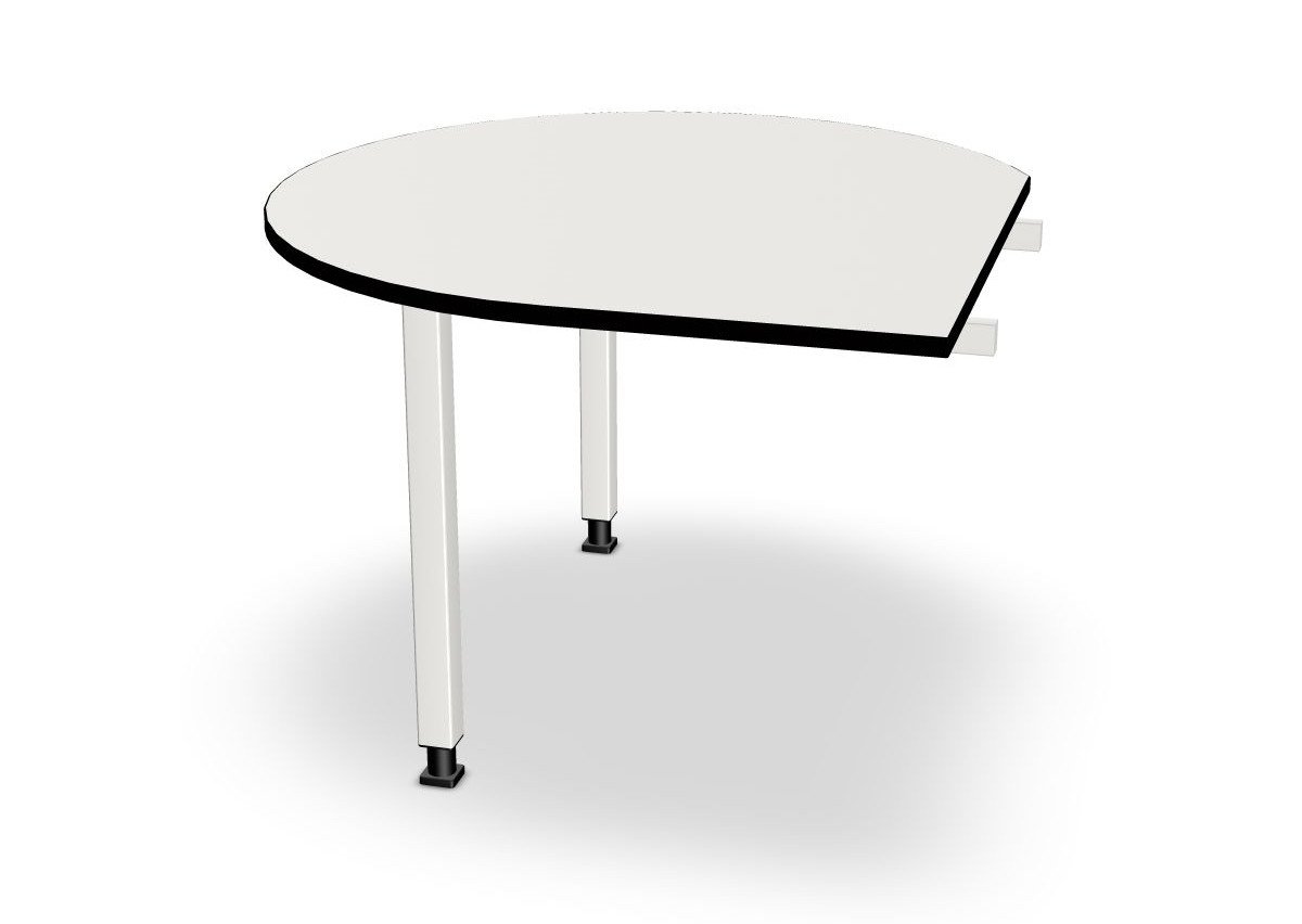 204-0359-15-konferenzansatz-assmann-dataline-qs-linksqGTCcPGZ0A450 Konferenzansatz mit 2 Quadrat-Standbeinen, links, Serie dataline-QS