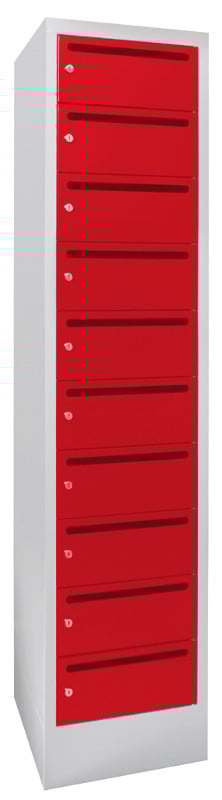 508-0428-32 Post-Verteil-Schrank 10 Fächer mit Einwurf