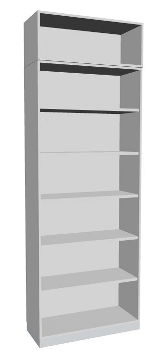 Schrankregal mit Aufsatz 7 Ordnerhöhen 800mm breit Serie dataline