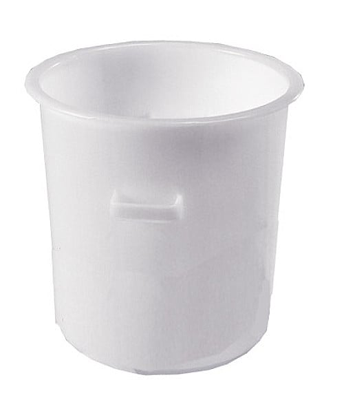 614-0004 Kunststoff-Tonne, naturweiß,  Ø 515 x H 530mm, Inhalt 75L, Material: HDPE