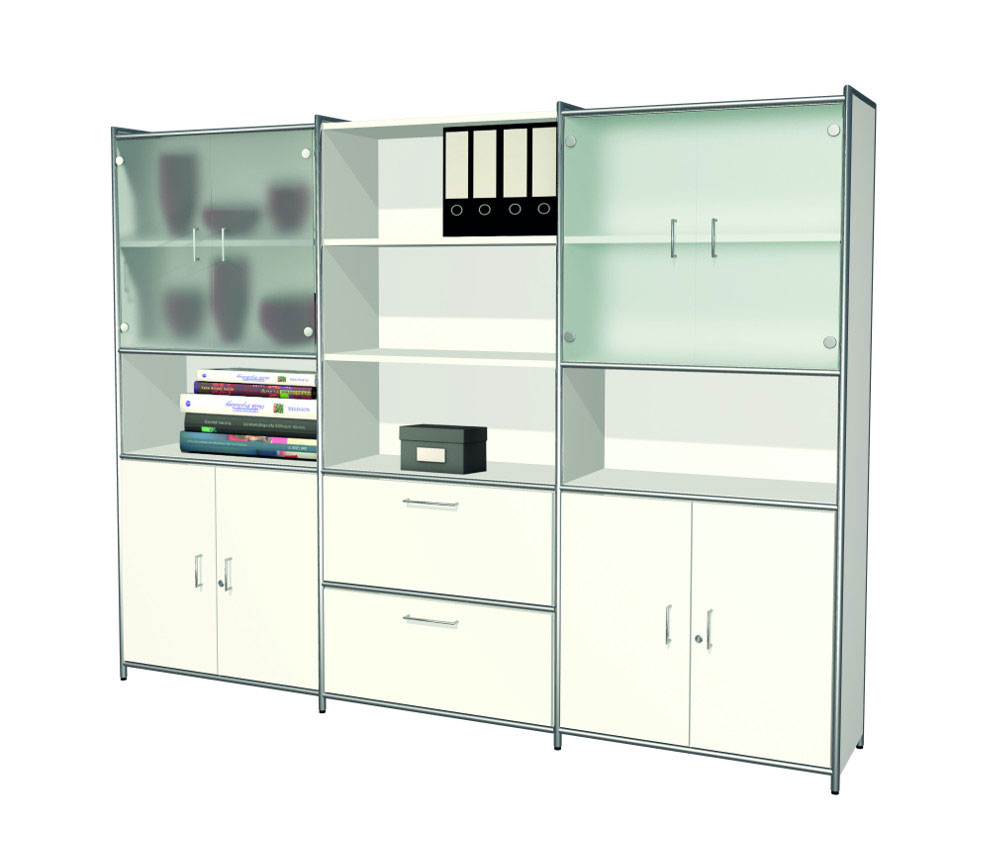 126-2346-10rT8i8XpAqCBGt Einzelregal mit 2 Anbauregalen Serie artline