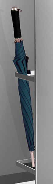 126-2196fLrSl2NHNBswZ Schirmhalter mit Tropfschale für Wand-Garderobenständer "huta"