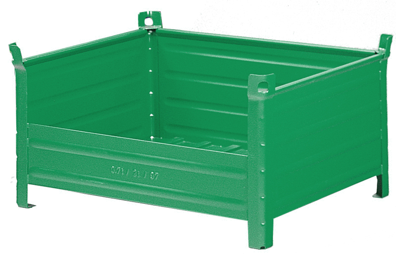 Stapelbehälter mit Kranösen, halboffen, 1200x800x600mm