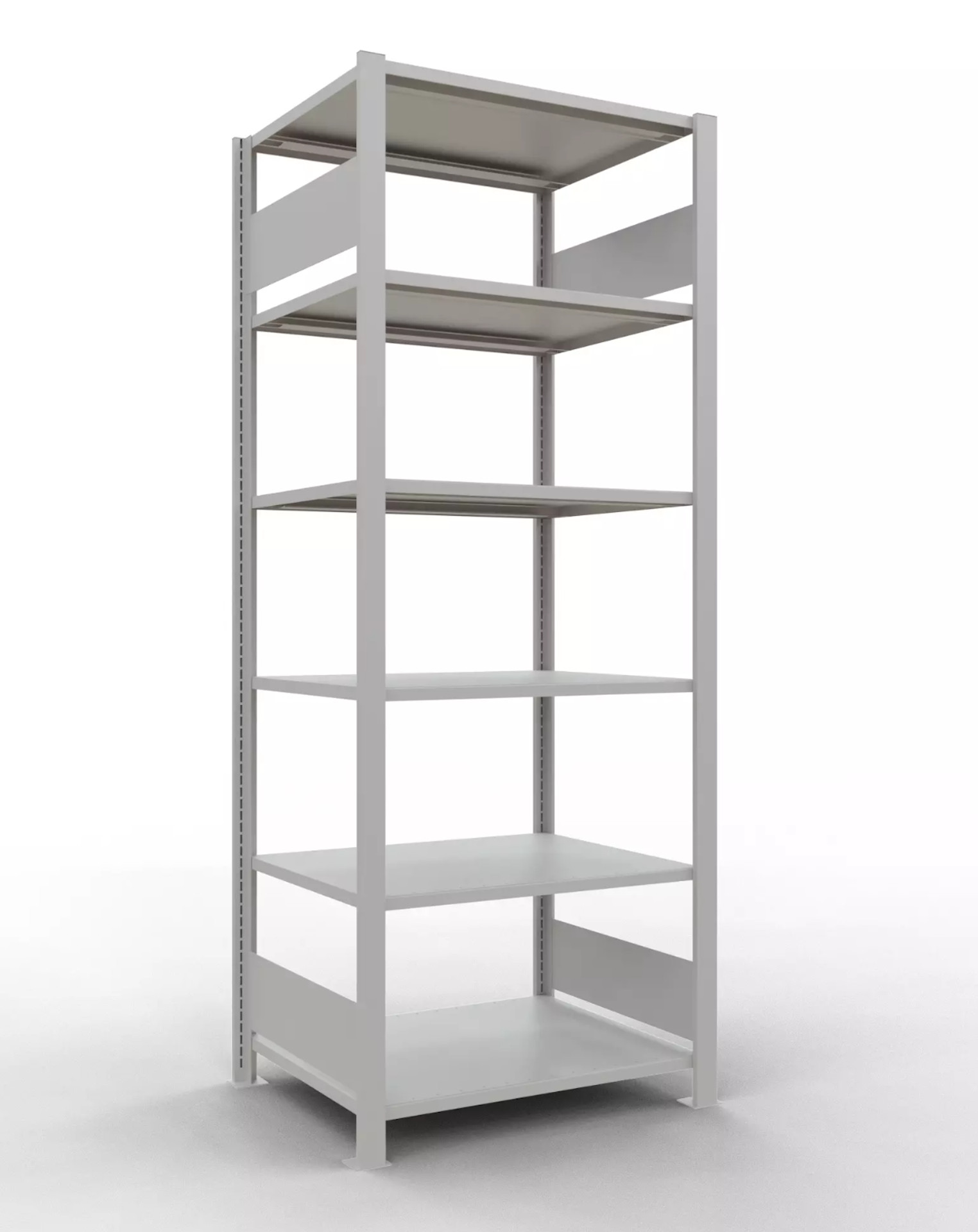 Grund-Büro-Steckregal Multiplus150, verzinkt