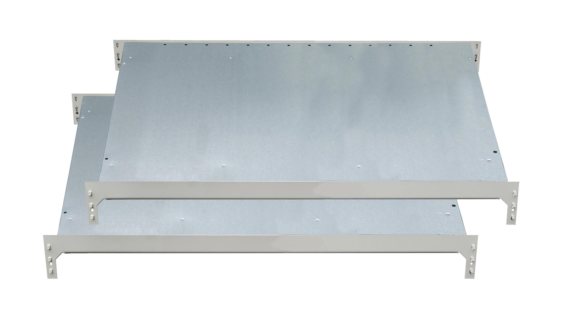 Schulte Zusatzebene für Doppel-Kanbanregal Multiplus150, ohne Trenn- und Seitenführungen, 1000x(2x500)mm, verzinkt