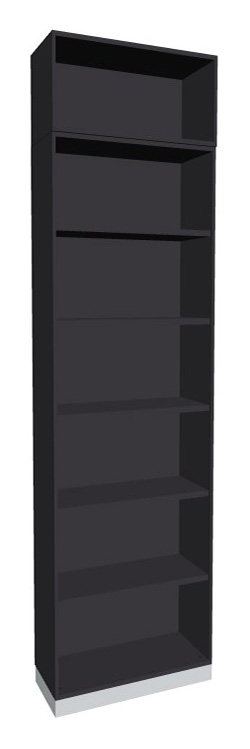 Schrankregal mit Aufsatz 7 Ordnerhöhen 400mm breit Serie dataline