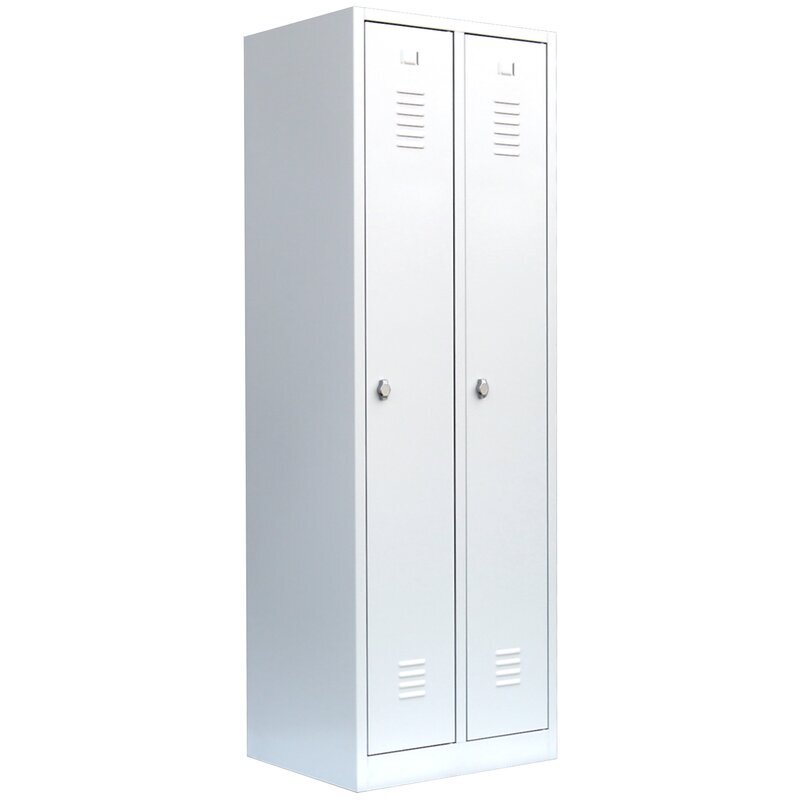 307-0006-33 Lüllmann Stahl-Garderobenschrank 2 Abteile à 250 mm