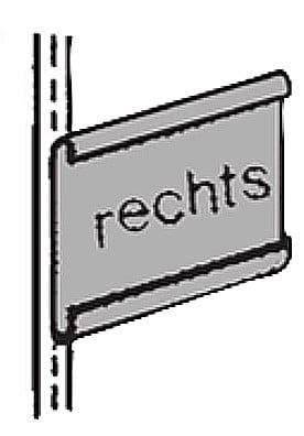 126-0163-33T7XExcYJqzLGU Gangschild rechts lichtgrau Serie K 70-BV