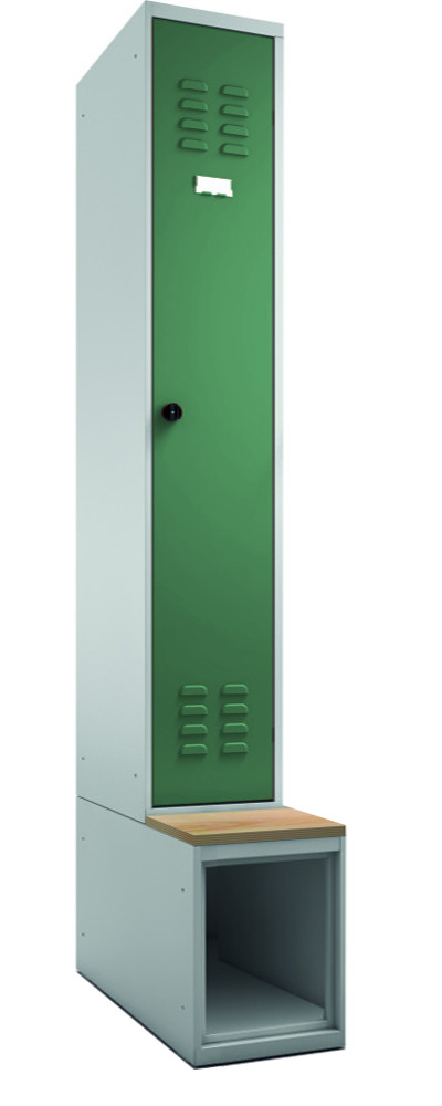 308-1250-35 Spind 1-teilig + Schuhfach und Sitzbank