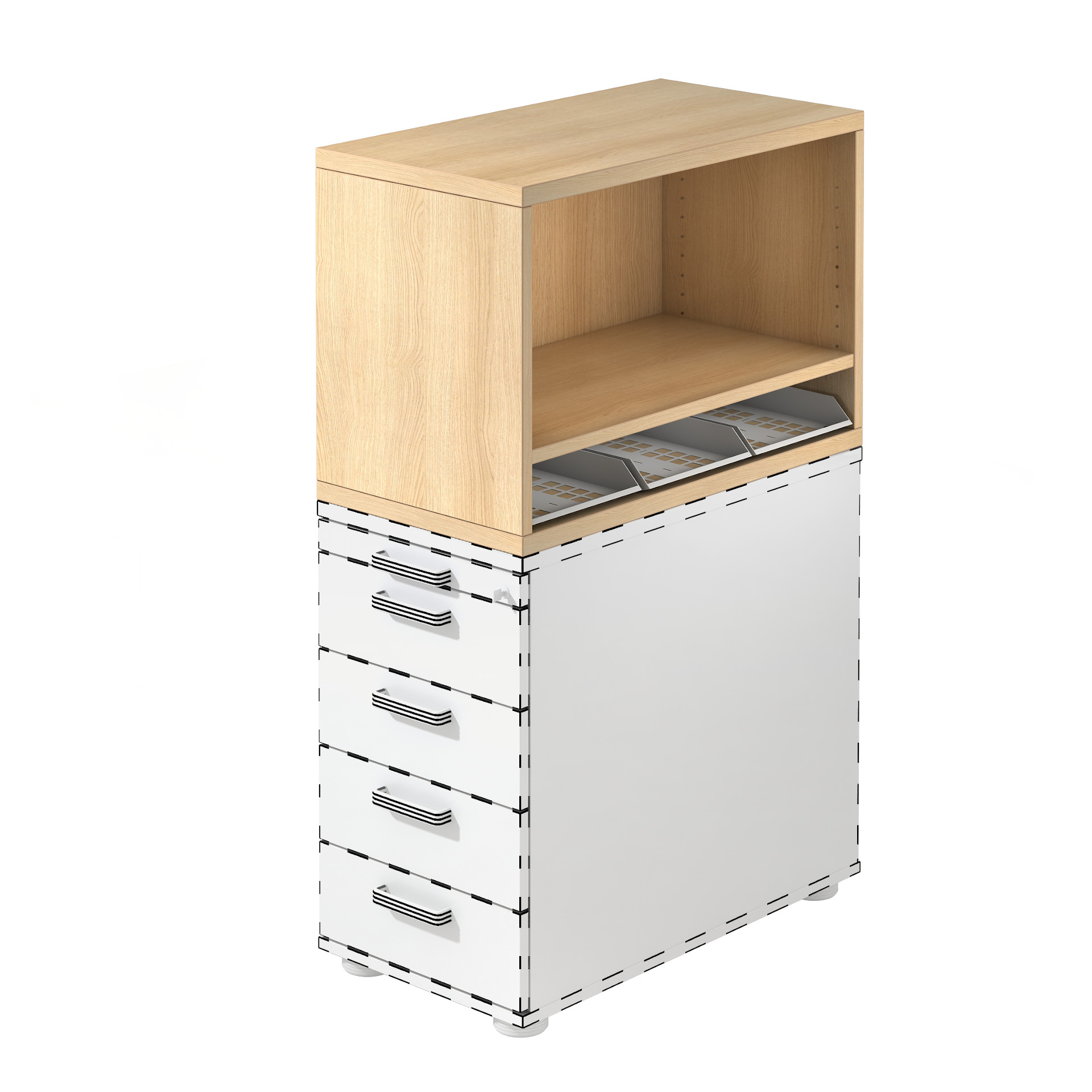 212-0539-50 Aufsatzregal für Standontainer Serie Solid H