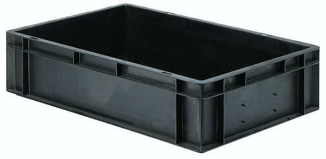 597-0114 Norm-Stapelkasten Typ 6, aus leitfähigem PP, Inhalt 25 Liter