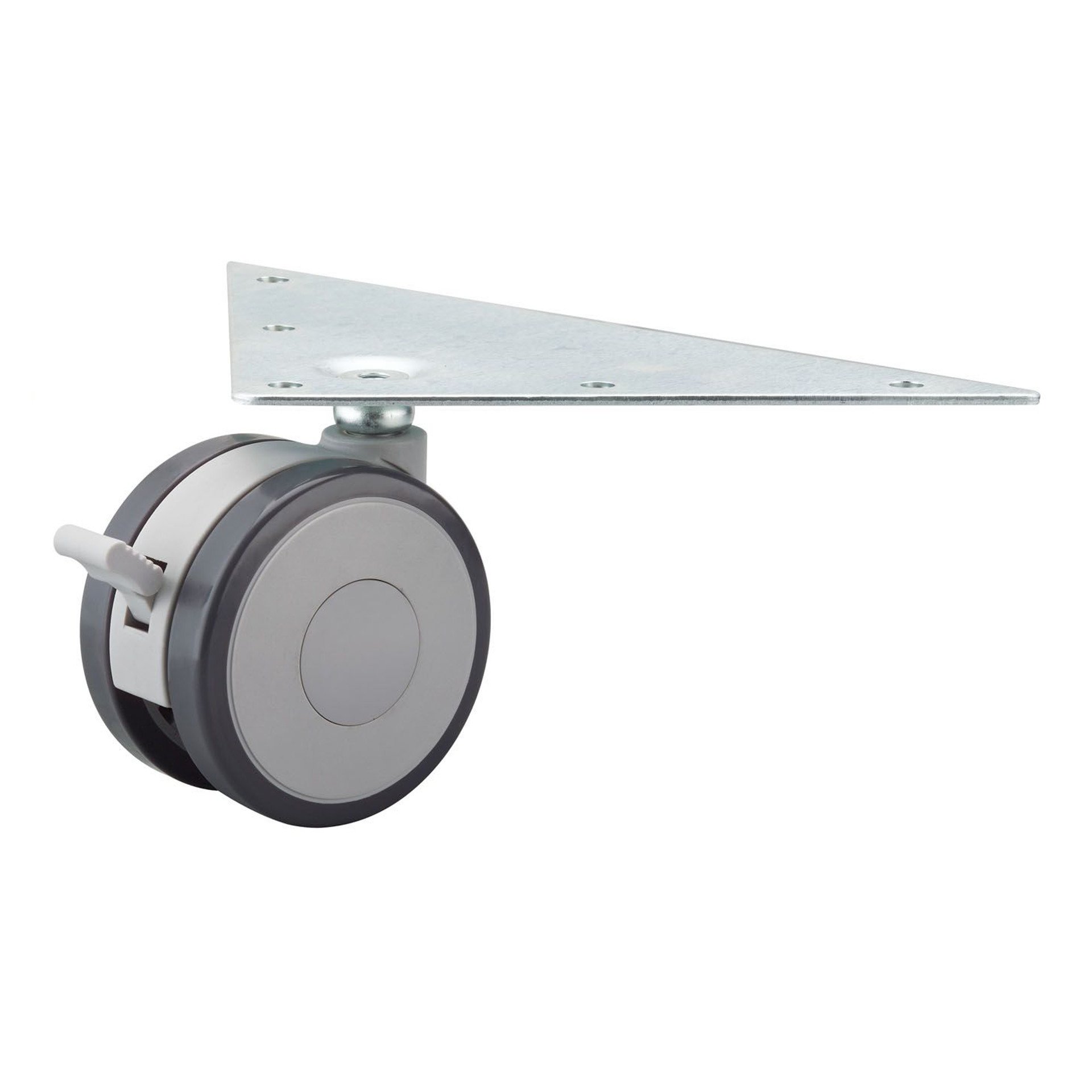 212-0529-00 Hammerbacher VKBRO - Doppellaufrollen für Sideboard 212.0527.xx, ca. 9 cm hoch, 4 Stck., 2 x gebremst, 1,7 kg