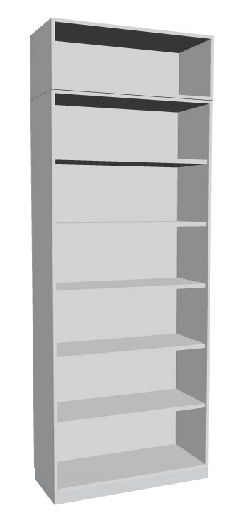 Schrankregal mit Aufsatz 7 Ordnerhöhen 1000mm breit Serie dataline