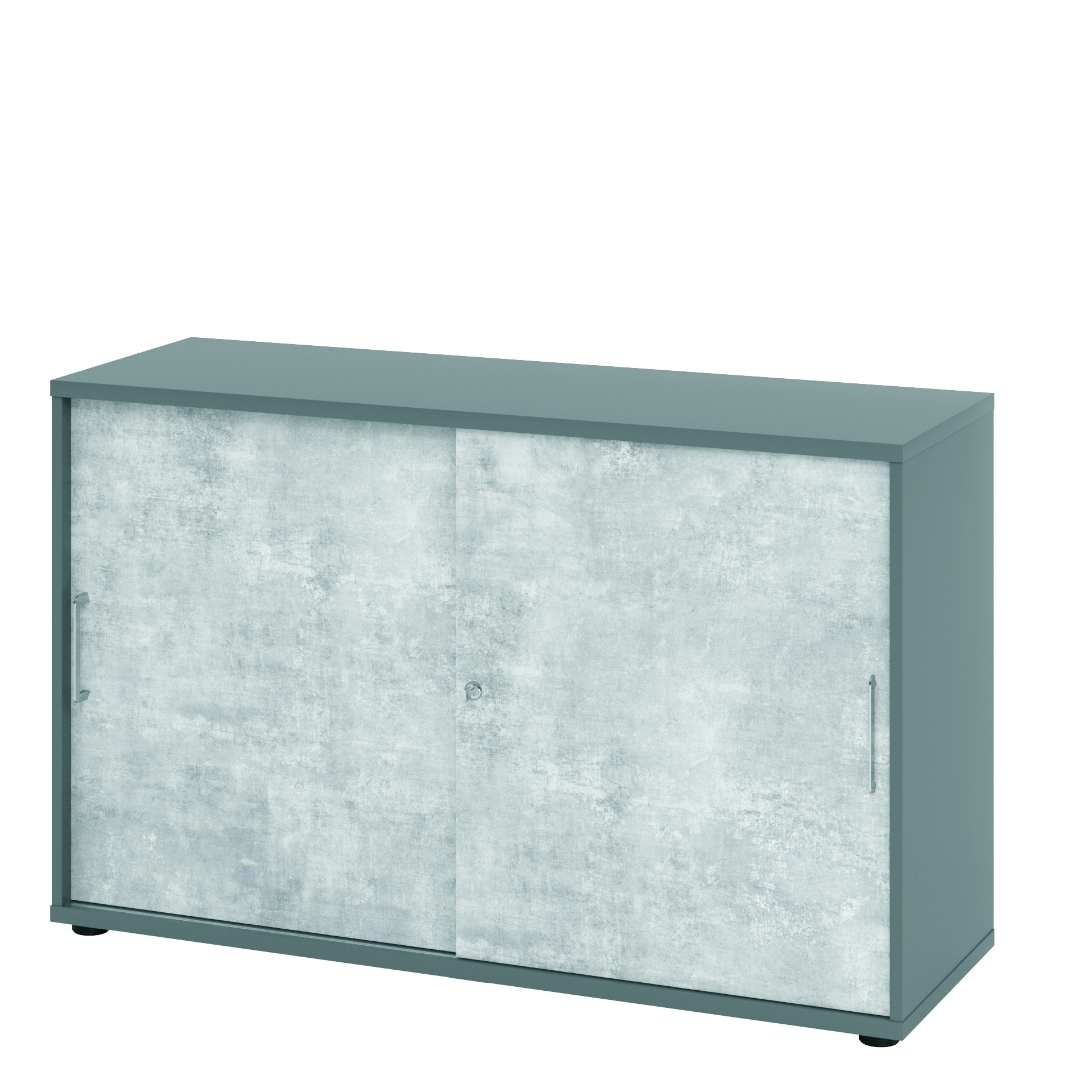 212-0347-92 HAMMERBACHER Z-Line Schiebetürenschrank grau - 2 OH - 120cm Büro