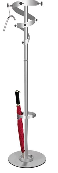 126-206055c2056c50ce78j7OuTFMbS6Ww Garderobenständer ohio, drehbar mit 10 Mantelköpfen, ø390xH1750mm, alufarbig