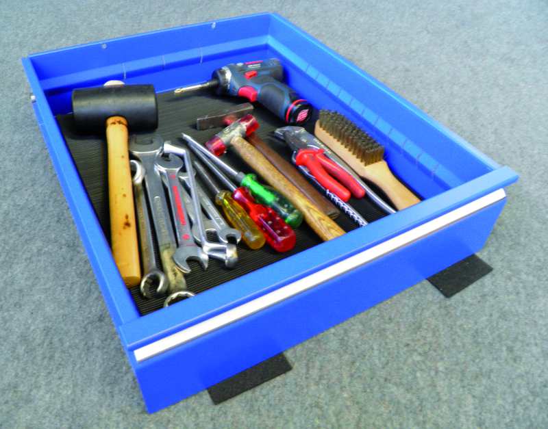 508-0022 Pavoy Riffelgummi-Matte für Schublade, B 500(415) x T 600(505)mm