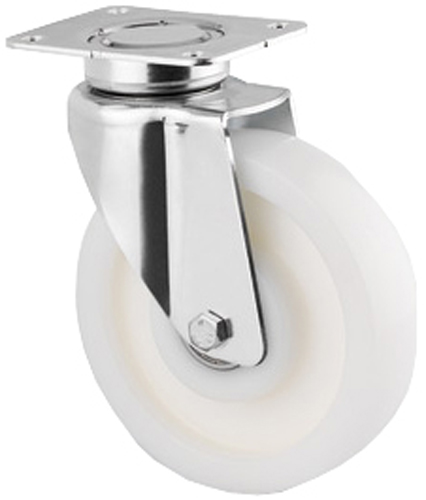 016-0160wXaRFyQgevprq Kunststoff-Lenkrolle mit Platte Tragkraft 600 kg