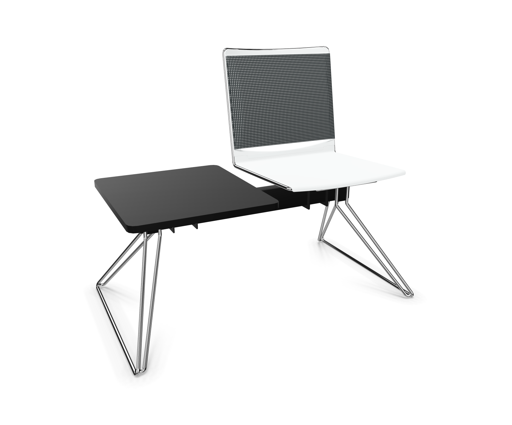 202-0985 viasit Klikit Traversenbank - 2er-Sitzgruppen - Rücken-Netzbespannung schwarz