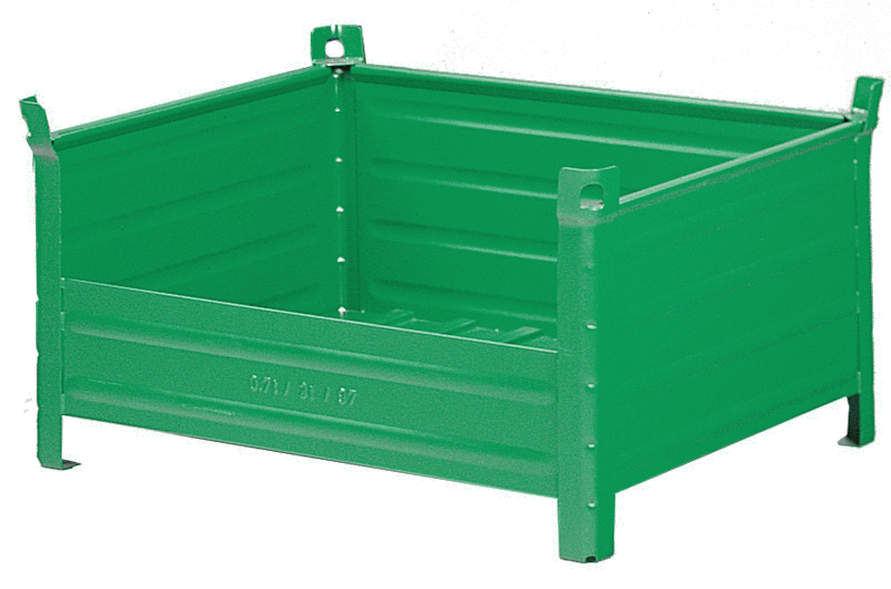 Stapelbehälter mit Kranösen, halboffen, 1000x800x600mm